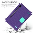 thumbnail image 7 of Allytech Case for Samsung Galaxy Tab S7 11-Inch SM-T870 T875, Silicone EVA Kids Friendly Stand Shoulder Strap Heavy Duty Shockproof Bumper Cover for Samsung Galaxy Tab S7 11-inch, Purple/Aqua, 7 of 7