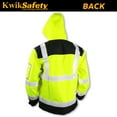 thumbnail image 2 of KwikSafety (Charlotte, NC) GALAXY SoftShell Safety Jacket (LIMITED EDITION PATTERN) Class 3 Hi Visibility Water Resistant ANSI OSHA Reflective Hoodie Winter Construction Gear Men | Yellow Large, 2 of 6