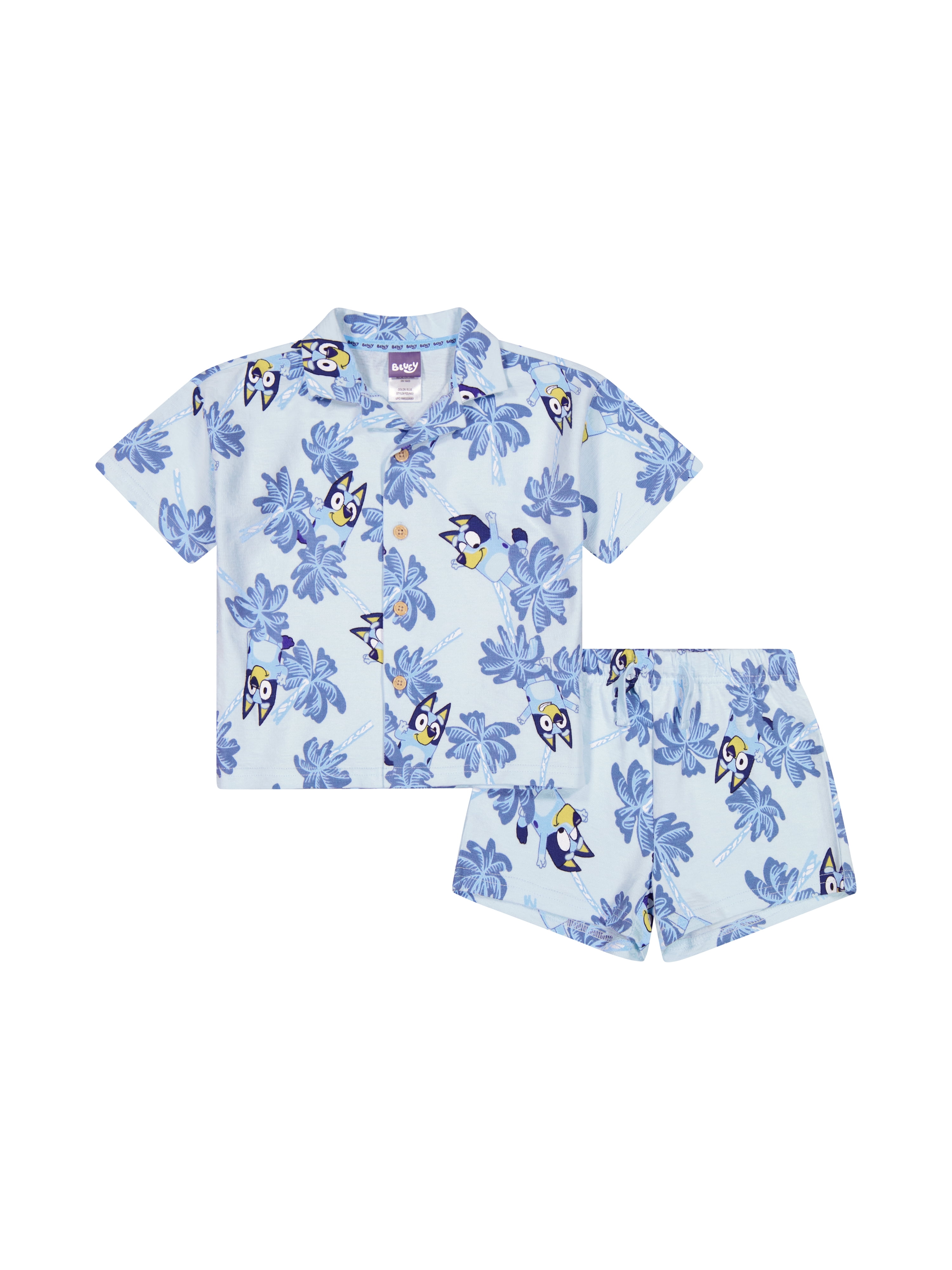 Bluey Toddler Boy Resort Short Set, Sizes 12 Months-5T