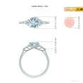 thumbnail image 5 of ANGARA Natural Round 1.12 ct Aquamarine Engagement Ring with Diamonds in 14K White Gold for Women (Size-7mm) | March Birthstone, Anniversary, Jewelry Gift for Women | Natural Aquamarine Ring, 5 of 9