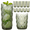 Gem-Green, variant on Set of 12 Sage Green Vintage Floral Glasses, 12oz & 10oz Highball Cocktail Tumblers for All Drinks