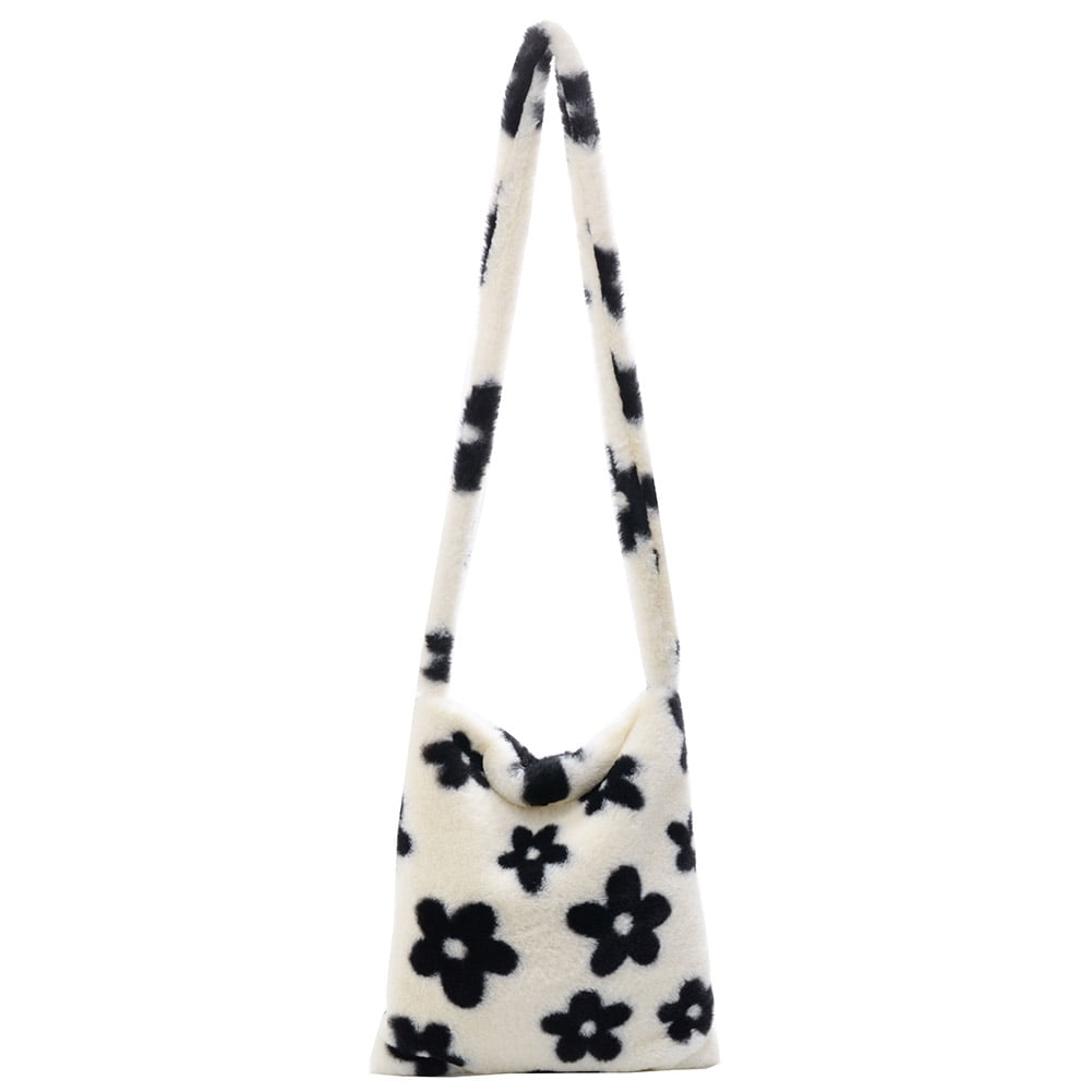 flower tote bag fluffy