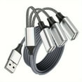 thumbnail image 3 of MesaSe 4FT Long USB Splitter Cable - High-Speed Power Extender with 1 to 3 Female Ports - Durable Adapter for Webcam  Camera  Phone  Hub  Mouse  Keyboard  Printer  Headset  Xbox - Univers, 3 of 6