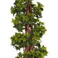 thumbnail image 2 of Indoor/Outdoor 48" English Ivy Spiral Artificial Tree Metal Planter Green/Brown, 2 of 3