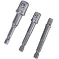 thumbnail image 4 of Juegos De Adaptadores De Dados, Juegos De Dados De Punta Hexagonal De Alta Resistencia 1/4\" 3/8\" 1/2\" Para Destornillador Eléctrico Para Destornillador Neumático Para Taladro, 4 of 8