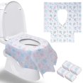 thumbnail image 1 of 20pcs Disposable Toilet Seat Cover Flushable Paper Toilet Waterproof For Kids Adults Pregnant Women Potty Training Public, 1 of 4