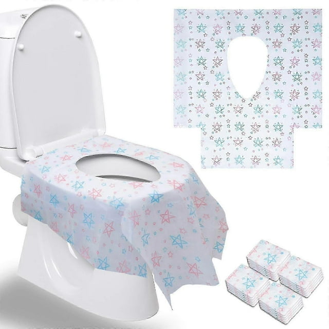 20pcs Disposable Toilet Seat Cover Flushable Paper Toilet Waterproof For Kids Adults Pregnant Women Potty Training Public
