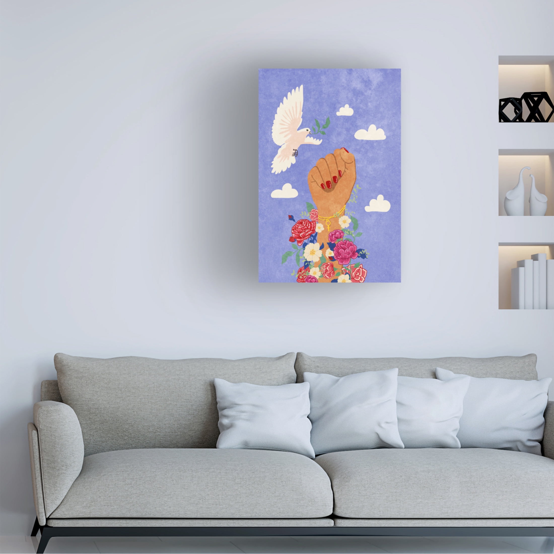 Trademark Fine Art Raissa Oltmanns  Feminist Fist Canvas Wall Art