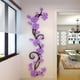 thumbnail image 3 of Pegatinas de pared 3D removibles para sala de estar, TV, fondo, calcomanías de pared, Mural, decoración del hogar (flores de color púrpura claro) JM, 3 of 4
