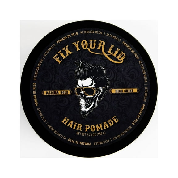 Fix Your Lid Shine Enhancing Hair Pomade, Medium Hold Hair Pomade for Men, Cruelty-Free, 3.75 Oz