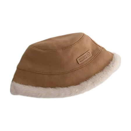

Baby Bucket Hat Winter Warm Fleece Lined Wide Brim Hat Fisherman Hat Outdoor Headwear