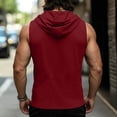 thumbnail image 4 of Miluxas Mens Lace Up Sleeveless Shirt Tunic Top Sport Vest for Men Red M(M), 4 of 6