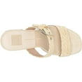 thumbnail image 5 of Dolce Vita Landry Vanilla Raffia Slip On Square Toe Stacked Block Heeled Sandals (Vanilla Raffia, 7), 5 of 6