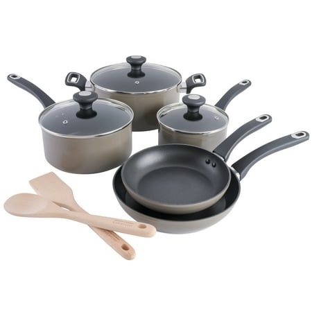 

Everyday Hearne 10-Piece Dusty Blue Enamel Aluminum Cookware Set