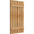 thumbnail image 2 of 22 3/4"W x 38"H TimberCraft Six 3 3/8" Boards Spaced Board-n-Batten Shutters, Rough Sawn Western Red Cedar (Per Pair), 2 of 13