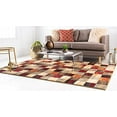 thumbnail image 3 of Unique Loom Barista Collection Moderne à Carreaux Contemporain Tapis_cof001, 2' 2" x 3', Multi/Beige, 3 of 5