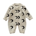 thumbnail image 2 of AJZIOJIRO 3 Months-6 Years Boys Girls Kids Crewneck Sweater Romper Outfit Knit Casual Pullover Sweater Bodysuits Sets for Toddler Infant, 2 of 9