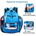 thumbnail image 4 of Mochila de playa VIGEGARI impermeable a prueba de arena con compartimento para zapatos, 4 of 8