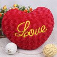 thumbnail image 2 of DAMAI Heart Shaped Throw Pillow Fluffy Peach Heart Pillow Love Plush Pillow Sofa Decor Cute Chair Cushion Romantic Wedding Decor for Valentine's Day Gifts for Girlfriend Home Decor (Rose red), 2 of 5