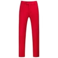 thumbnail image 5 of INSPIRE CHIC Men's Casual Straight Fit Comfort Stretch Flat Front Chino Pants 32 Red, 5 of 8