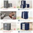 thumbnail image 2 of king do way Foldable Storage Bag Organizers with Zips,Reinforced Handles&Window Large Capacity Clothes Storage Bag Thick Fabri Anti-Mold Moistureproof for Comforters,Blankets,Bedding, 2 of 13
