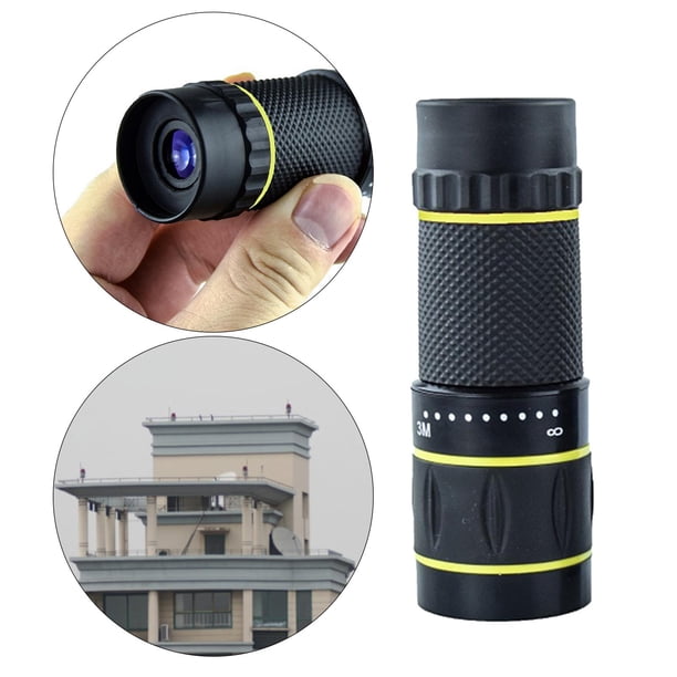 Mini telescopio agarre 10 veces apto para adultos que acampan - amarillo Macarena telescopio monocular