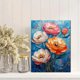 thumbnail image 2 of Qisvanset Framed Canvas Wall Art 12x16 Inch Vibrant Color Peony Elegant Botanical Wall Art, 2 of 5