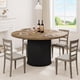 thumbnail image 1 of Qinaqin 47Inch Redondo cm de Profundidadining Mesa para 4-6 People Retro Sala con Robusto Anchoaveform Metálico Pedestal Base Industrial Círculo Kitchen de, 1 of 6