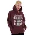 thumbnail image 4 of Breaking Records And Hearts Funny Hoodie Sweatshirt Women Men Brisco Brands 5X, 4 of 6