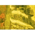 thumbnail image 1 of Ahgly Company Machine Washable Indoor Rectangle Abstract Yellow Modern Area Rugs, 5' x 8', 1 of 4