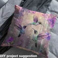 thumbnail image 2 of Homewish Purple Bird Hummingbird Fabric by the Yard 1 Yard,Rustic Farmhouse Cabin Home Decor Fabric by the Yard,Natural Plant Flower Sewing Fabric For Girls Boys,Microfiber Bedroom Decor, 2 of 6
