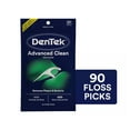 thumbnail image 2 of DenTek Advanced Clean Triple Clean Floss Picks, Removes Plaque and Bacteria, Micro-Textured Pick, 90 Count, 2 of 8
