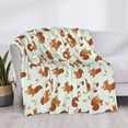 thumbnail image 3 of Zufioo Squirrel Playing Print Horizontal Flannel Blanket, Anti-wrinkle, Anti-shrinkage, Anti-allergic Plush Blanket, Household Items Suitable for Bedroom-60"x50", 3 of 6