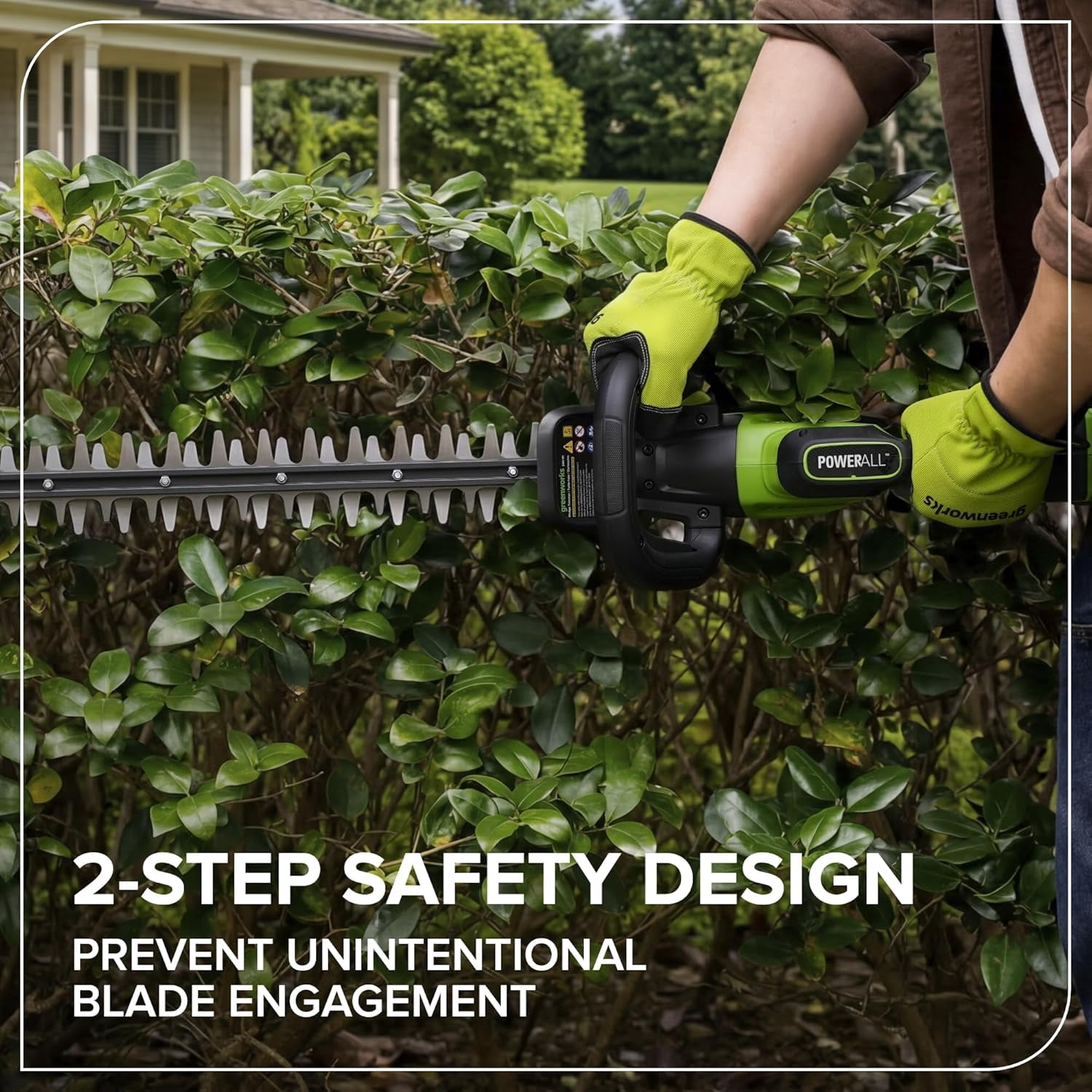 Greenworks 24V 20" Brushless (1" Cutting Capacity) Hedge Trimmer, 2.0Ah Battery and 30W Charger
