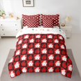 thumbnail image 2 of Feelyou Cartoon Lodge Cabin Bedding Comforter Set 7pcs for Teen, Happy New Year Queen Bedding Sets, Christmas Farmhouse Reversible Queen Sheet Sets, Ultra Soft Home Decor, 2 of 7