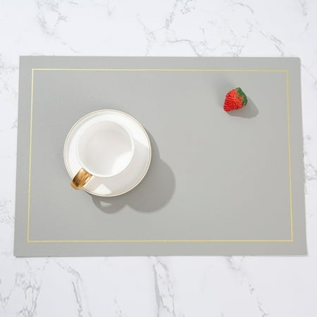 

2 Packs Back to School Sale Placemat Square Solid Color Leather Western Placemat Oil Proof High Temperature Household Non Slip Table Mat by BnGAJN