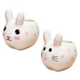 thumbnail image 4 of MasteelfCA 2Pcs Decorative Rabbit Planters Multi-function Succulent Pots Household Bunny Planters, 4 of 8