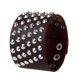 thumbnail image 1 of Brazalete ancho de cuero PU Sunnimix café punk, 1 of 5