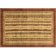 thumbnail image 1 of Ahgly Company Indoor Rectangle Abstract Brown Modern Area Rugs, 4' x 6', 1 of 4