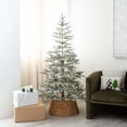 thumbnail image 6 of Nearly Natural 6ft. Pre-Lit Artificial Flocked Woodland Fir Christmas Tree with 150 Warm White LED Lights, 6 of 10