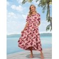 thumbnail image 2 of Vestido YESNO para mujer, casual, holgado, bohemio, floral, maxi S, 2 of 6