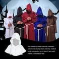 thumbnail image 4 of Matsuzay Banquete de Halloween Capucha Unisex Cape Shawl Poliéster Cosplay Disfraz Medieval Cowl Hat Photo Prop Festival Ropa Kits de decoración para fiestas Blanco, 4 of 6