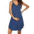 thumbnail image 3 of WISEFIN Women Nursing Breastfeeding Slip Dress Solid Color Sleeveless Maternity Dresses, 3 of 5
