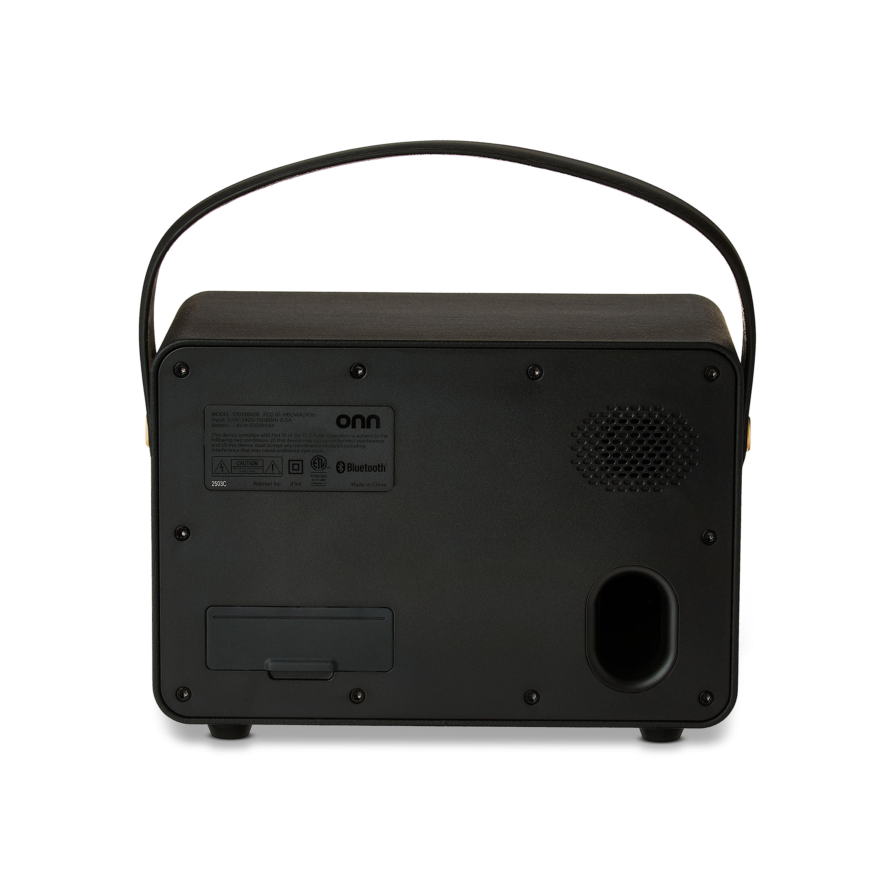 onn Large Wi-Fi Speaker with 360-Degree Directional Sound, Black