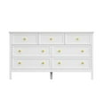 thumbnail image 5 of YouTrend 7 White Drawer Dresser, Retro Wood Adult Dresser with Metal Handles for Bedroom,Living Room, Hallway, 5 of 10
