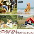 thumbnail image 7 of Dog Stake and Tie Out Cable with Spring for Medium Large Dog - Red, 125lbs 30ft, 7 of 7