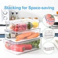 thumbnail image 2 of Organizador de nevera KUMD, paquete de 14 unidades con tapas, PET transparente sin BPA, 2 of 9