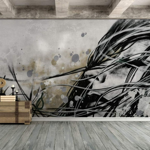 SIGNFORD Wall Mural Street Art Graffiti Removable Wallpaper Wall Sticker for Bedroom Living Room - 100x144 inches