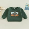 thumbnail image 2 of Chemise Garçons Filles Manches Longues Col Ample Hauts Imprimé Taureau Pull Fête Décontracté Hauts, 2 of 9