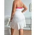 thumbnail image 4 of HomeGardon Nightgowns for Women,Women's Sleepwear,Women's Plus Size Fashionable Love Printed Suspender Short Nightgown Short Sleepshirts,XL-XXXXL, 4 of 5